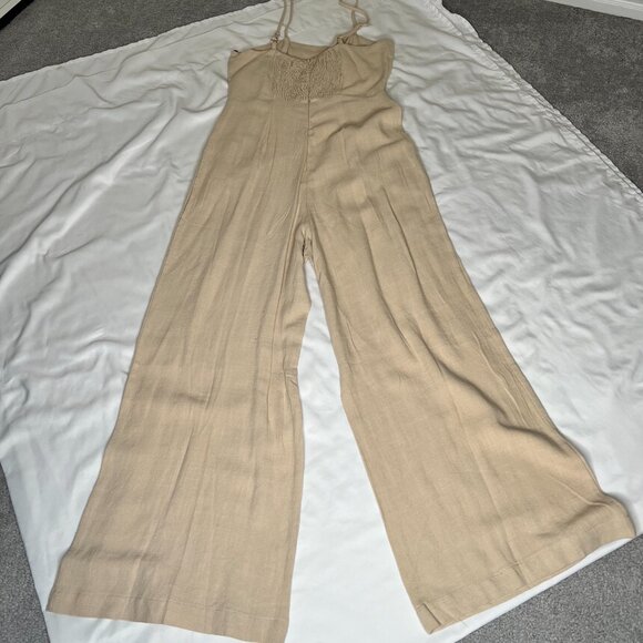 Forever 21 Women's Wideleg Jumpsuit in Taupe - US Small - Picture 6 of 9